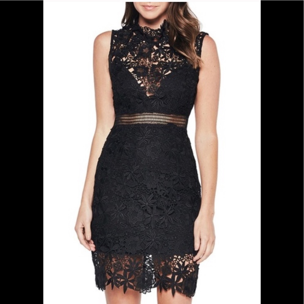 BARDOT SHEATH DRESS IN BLACK